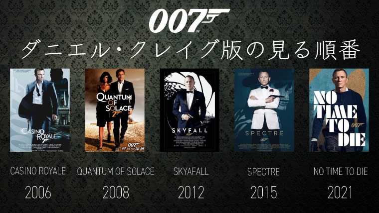 ダニエル・クレイグ版『007』の見る順番