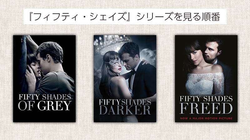 『フィフティ・シェイズ』シリーズの見る順番