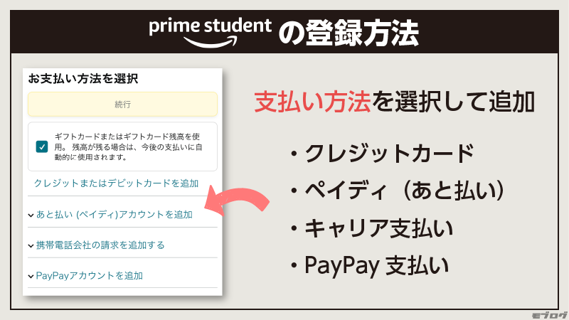 Prime Student（プライムスチューデント）の登録方法